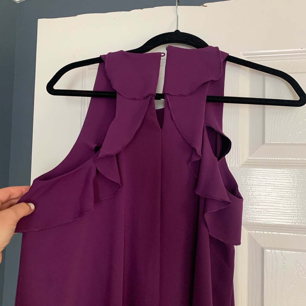 Berry colored swing dress with cute back detail